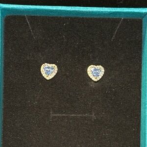 Moissanite Heart-Shaped Stud Earrings - 925 Silver